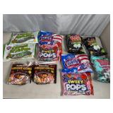 Assorted Candy, Candy Apple Pops, Tootsie Rolls, Bubble Gum, Cotton Candy, and More
