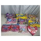 Assorted Candy, Dots, Dubble Bubble, Fruit Chews, Tootsie Rolls, and More