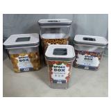 4 New Airtight Food Storage Containers