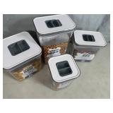 4 New Airtight Food Storage Containers
