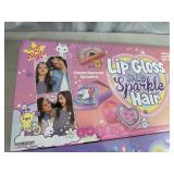2 New Nail Art, Body Art, Lip Gloss, Sparkle Hair Kits