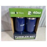 Set of 2 New 40 oz Stainless Steel Tumblers