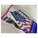 New 3 x 5 ft American Flag with Pole and Bracket