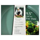 New 9.5 inch Ceramic Coated Aluminum Induction Safe Frying Pan