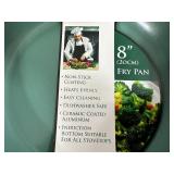 New 8 inch Ceramic Coated Aluminum Induction Safe Frying Pan