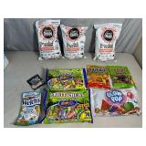 Assorted Candy, Chocolate Popcorn, Fruit Chews, Blow Pops, Gummies, and More