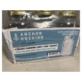 12 New Anchor Hocking Canning Jars - 1 Quart Regular Mouth