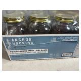 12 New Anchor Hocking Canning Jars - 1 Quart Regular Mouth