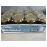 12 New Anchor Hocking Canning Jars - 1 pint Wide Mouth