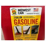 New 2 Gallon Gasoline Jug with Quick-Flow Spout