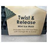 New Tevolo Twist and Release Mini Ice Mold with Storage Bin and Scoop