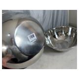 2 New Large Bene Casa Stainless Steel Mixing Bowls