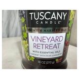 New 18 oz Tuscany Premium Candle with Essential Oils