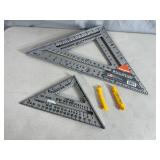 New Swanson 12 inch Speed Square, 7 inch Speed Square and 2 Line Levels