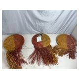 3 New Handmade Woven Basket / Wall Decor - $90 retail