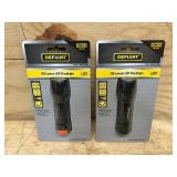 DEFIANT Lot of 2- 150 Lumens LED Flashlights