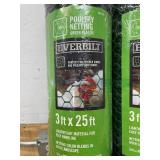 Lot of 2 - Poultry Netting Green Plastic 3ft x 25ft Everbilt