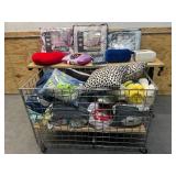 Large Lot of Various Pillows, Bedding, Blankets etc..