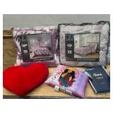 Large Lot of Various Pillows, Bedding, Blankets etc..