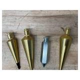 Lot of 4- Plumb Bobs