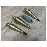 Lot of 4- Plumb Bobs