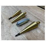 Lot of 4- Plumb Bobs
