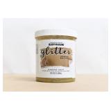 RUST-OLEUM Lot of 4 28oz Containers of Glitter Paint - Harvest Gold / Sterling Silver