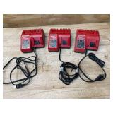 MILWAUKEE Lot of 3- M18/M12 Chargers Model 49-59-1812