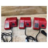 MILWAUKEE Lot of 3- M18/M12 Chargers Model 49-59-1812