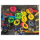 Collection of Multicolor Coil Keychains with Clips and Rings