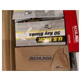 Large Collection of Key Blanks from US Lock, Schlage, Yale