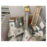 Large Collection of Door Hardware Including Latch Protectors and Strike Plates