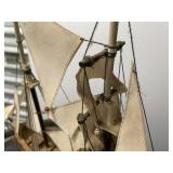 Antique Bluenose Model Ship with Detailed Canvas Sails