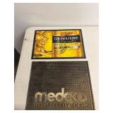 Miller Genuine Draft Tin Sign and Medeco High Security Locks Plaque