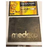 Miller Genuine Draft Tin Sign and Medeco High Security Locks Plaque