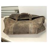 Vintage Distressed Leather Duffel Bag Made in India
