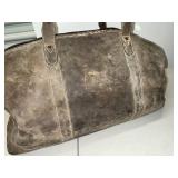 Vintage Distressed Leather Duffel Bag Made in India
