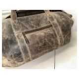 Vintage Distressed Leather Duffel Bag Made in India