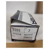 Dexter Passage Door Knob Set in Polished Brass Finish