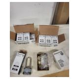 Collection of Master Lock Padlocks and Key Blanks