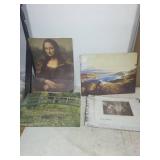 Collection of 9 Vintage Art Prints Including 