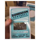 Collection of Dominion Ventures LED Light Bulbs - G25 and ST19 Vintage LED