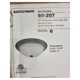 Lot of 6 Satco Nuvo Bronze Finish Flush Mount Ceiling Lights