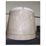Collection of 3 Fabric-Lined Lamp Shades and Matching Small Lamp Shade