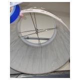 Collection of 3 Fabric-Lined Lamp Shades and Matching Small Lamp Shade