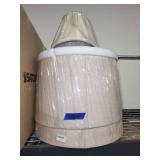 Collection of 3 Fabric-Lined Lamp Shades and Matching Small Lamp Shade