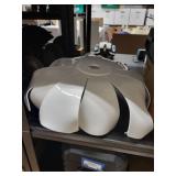 White Ceiling Fan Blade Set with Frosted Light Cover