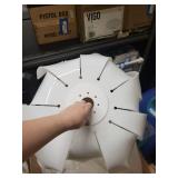 White Ceiling Fan Blade Set with Frosted Light Cover