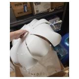 White Ceiling Fan Blade Set with Frosted Light Cover