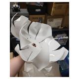 White Ceiling Fan Blade Set with Frosted Light Cover